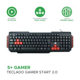 Teclado Gamer Nemesis Start 2.0 Cabo de 1.5m Usb - 5+