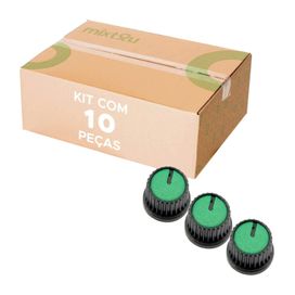 10x Botão Knob Redondo Estriado Sem Parafuso Ad209