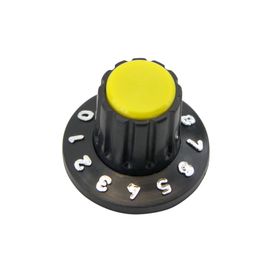 10x Knob Redondo Numerado Estriado c/ Parafuso 1426