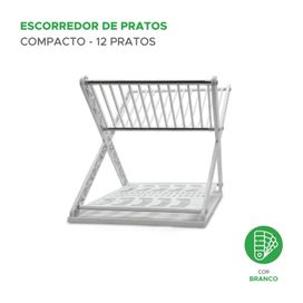 Escorredor De Louças Dobrável Compacto 12 Pratos