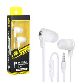 Fone De Ouvido Easy Flat Com Microfone 1.20m - 5+