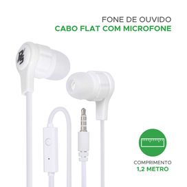 Fone De Ouvido Easy Flat Com Microfone 1.20m - 5+