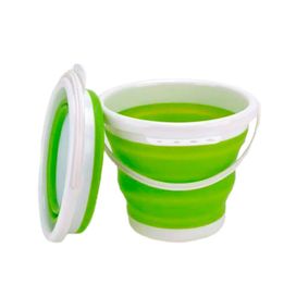 Balde Retrátil Silicone Dobrável 10l Limpeza Prática