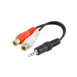 Cabo Adaptador P2 Macho 3,5mm x 2 Rca Fêmea 15cm - PIX