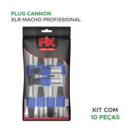 10x Plug Cannon Macho Série Chrome - PIX