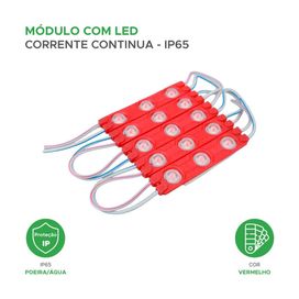 Módulo c/ 3 Leds Alto Brilho 12v Ip65 5050 60x15x6.8 Kit 5 Peças