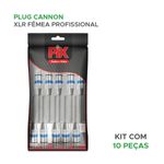 10x Plug Cannon Fêmea Com Mola Profissional - PIX