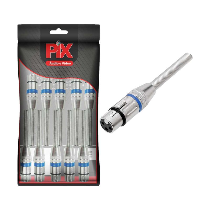 10x Plug Cannon Fêmea Com Mola Profissional - PIX