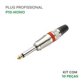 10x Plug P10 Mono Profissional Série Ring - PIX