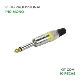 10x Plug P10 Mono Profissional Série Ring - PIX