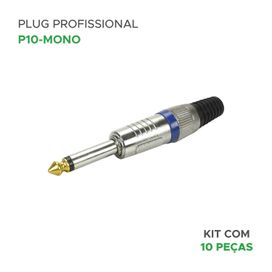 10x Plug P10 Mono Profissional Série Ring - PIX