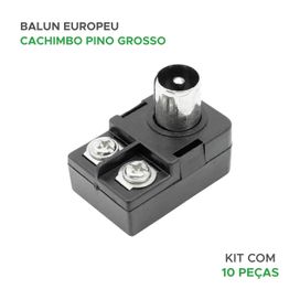 10X Cachimbo Pino Grosso Europeu Para Cabo De Antena Tv