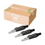 Kit 10 Mini Garra Jacaré Jacarezinho Isolada Preto (28mm)