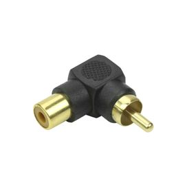 10x Adaptador 90 Graus Plug Rca Macho para Rca Fêmea - PIX