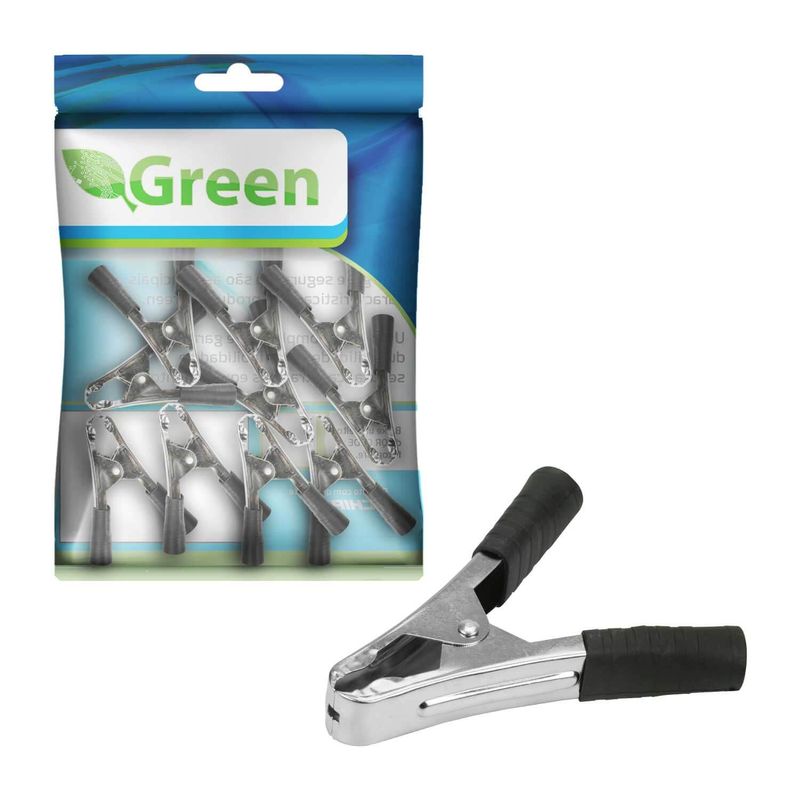 10x Garra Jacaré 100 Amp 11cm - Green