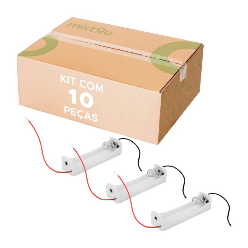 10x Suporte para 1 Pilha AA Pequeno - Alta Qualidade