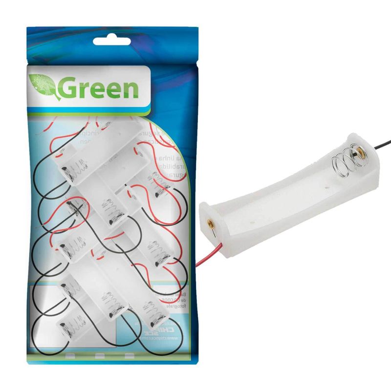 10x Suporte para 1 Pilha AA Pequeno - Alta Qualidade