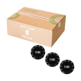 5x Knob P/ Guitarra Baixo Tone Redondo - Kn-137a
