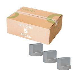 5x Knob P/ Pedal Guitarra Baixo C/ Parafuso - Akn-19 Preto
