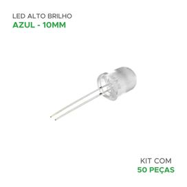 50x Led Alto Brilho 10mm 10000 Mcd - Green