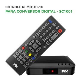 Controle Remoto Conversor Receptor Tv Digital Pix 4g Max