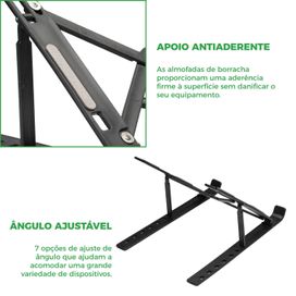 Base Suporte Ergonômico Para Notebook Netbook Tablet Dobrável