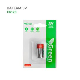 Bateria Pilha CR123 Lítio 3.0v 1300mah - Green