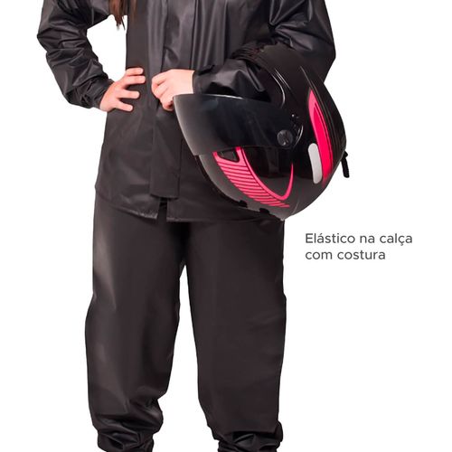 Capa De Chuva Motoqueiro Moto 100% Impermeável PVC Feminino
