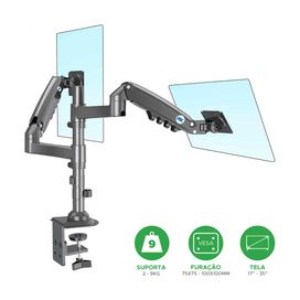 Suporte De Mesa PIX H160 Com Pistão a Gás Para TV/Monitor 17" a 35"