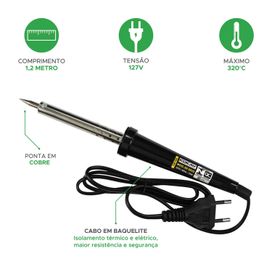 Ferro De Solda 25w 127v Ideal Para Reparos - Kokay Sk-2510