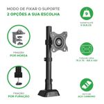 Suporte Para Monitor Ajustável Com Morsa De 10 Até 32 - Pix