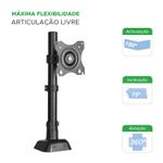 Suporte Para Monitor Ajustável Com Morsa De 10 Até 32 - Pix