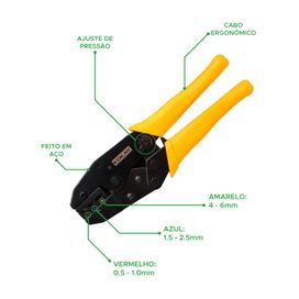 Alicate Para Crimpar Terminal Pré-isolado Olhal Garfo Pino