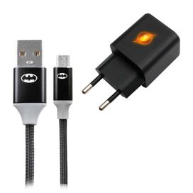 Carregador Gan Cabo 1.5m Usb A X Micro Usb Heróis DC