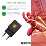 Carregador Gan 30w e Cabo 1.5m Usb A X Lightning Heróis DC