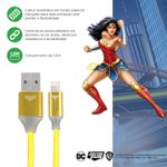 Carregador Gan 30w e Cabo 1.5m Usb A X Lightning Heróis DC