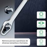Chave Boca Fixa Aço Universal 8 a 22mm Cabeça Dupla Torx Ferramenta Resistente Multifuncional