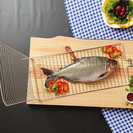 Grelha Churrasco 25 x 50cm Peixe Frango Tulipa - Grilazer