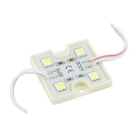 Módulo Com 4 Leds Alto Brilho 12v Ip65 5050 36x36x4