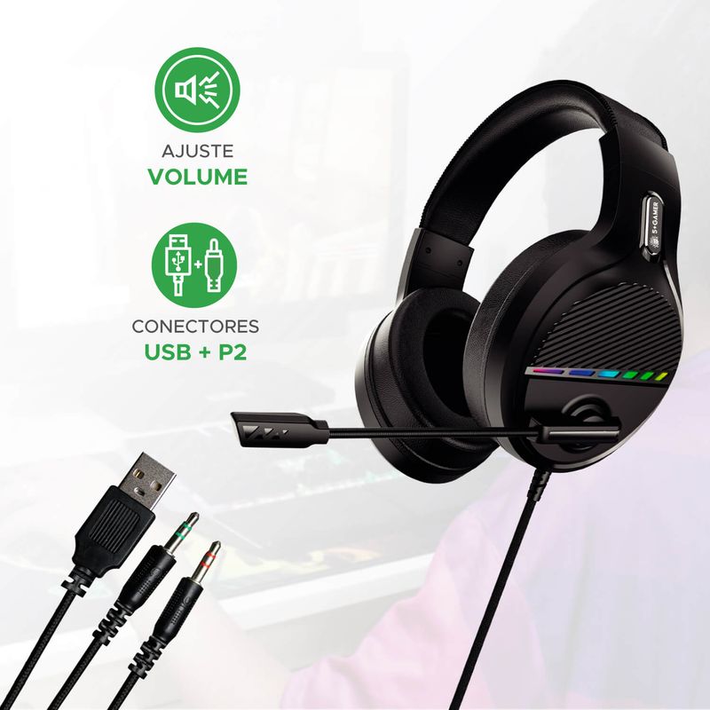 Fone de Ouvido Headset Gamer 5S PS3/PS4/XBOX/PC