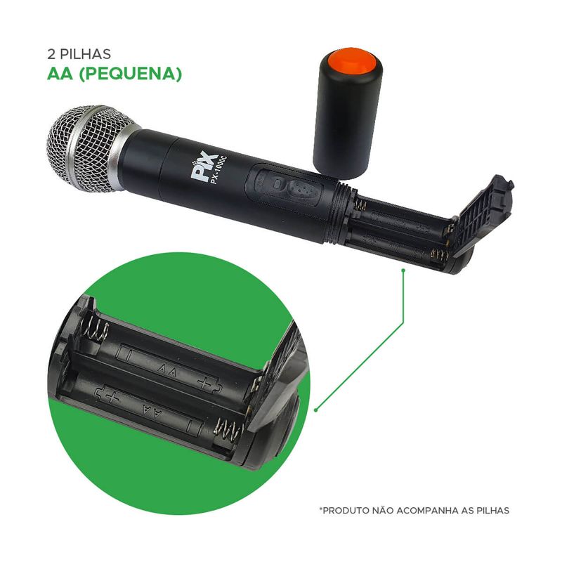 Kit 4 Microfones Alta Qualidade Wireless Alcança 60 Metros