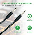 Cabo P10 P10 Mono De Cobre Para Instrumentos