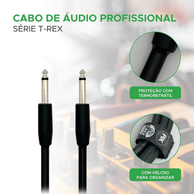 Cabo P10 P10 Mono De Cobre Para Instrumentos