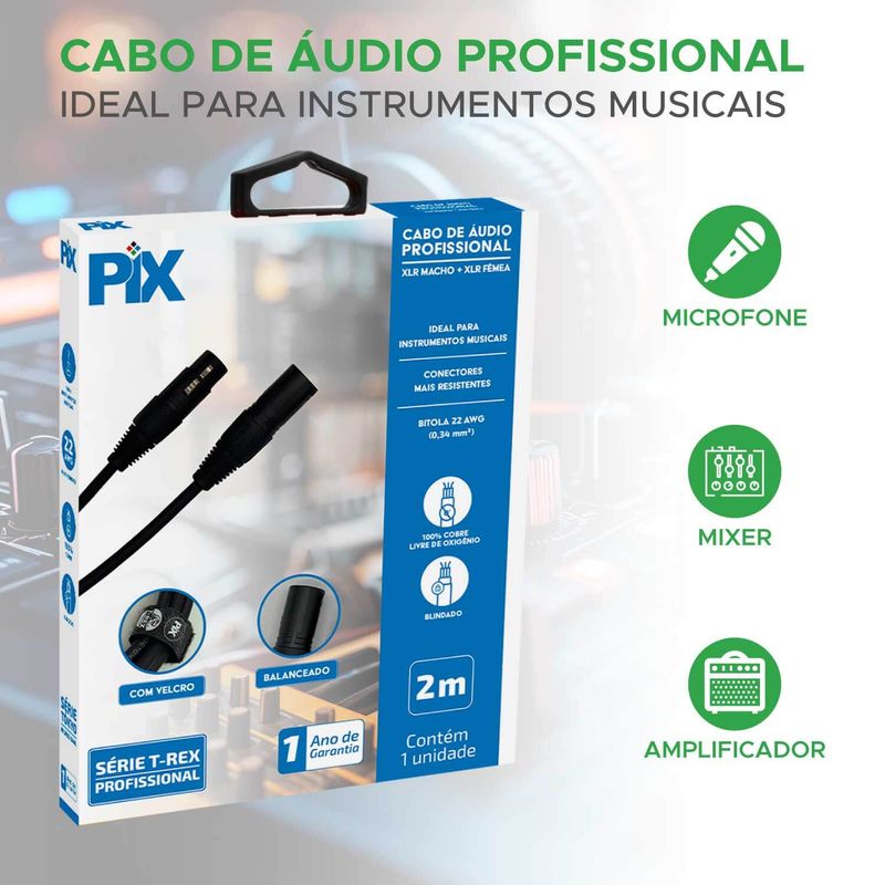 Cabo Cannon Xlr Macho Para Xlr Fêmea Profissional