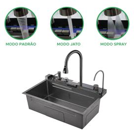 Cuba Cozinha Gourmet Torneira Cascata Lavador Copos