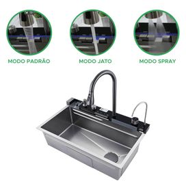 Cuba Cozinha Gourmet Torneira Cascata Lavador Copos