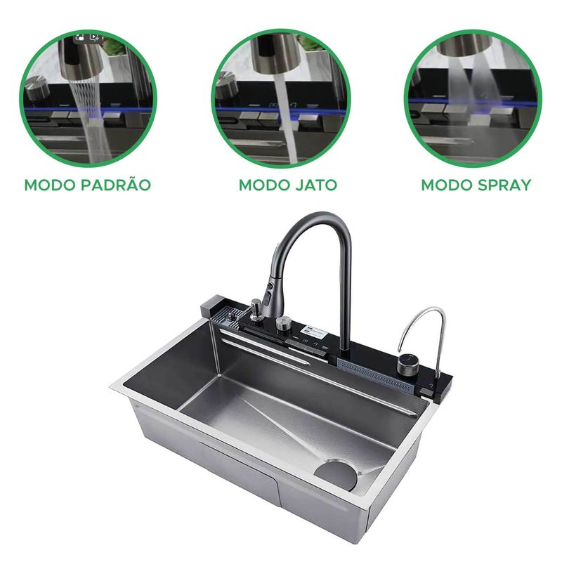 Cuba Cozinha Gourmet Torneira Cascata Lavador Copos