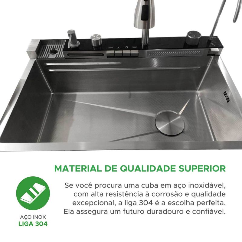 Cuba Cozinha Gourmet Torneira Cascata Lavador Copos