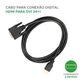 Cabo Hdmi x Dvi-d 24+1 - 1080p Plug Ouro