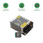 Fonte Chaveada 24V 1A 24W Bivolt - Gabinete Metal Colmeia